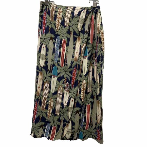Reyn Spooner Skirt Womens Surf Board Palms Hawaiian WrapTropical XS / S - Picture 1 of 11
